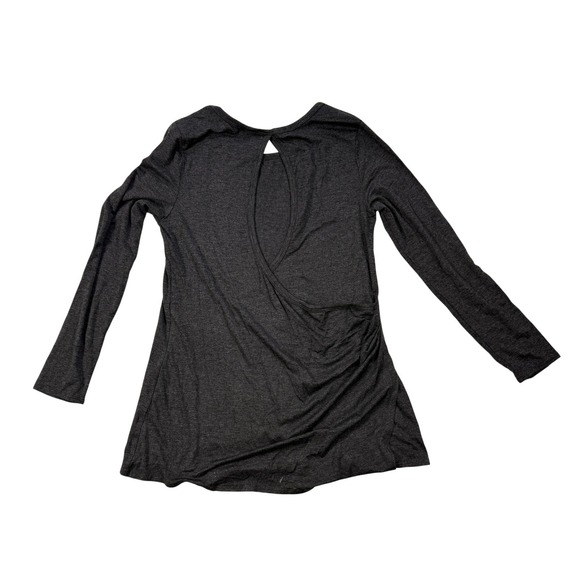 NWT Karen Kane Long Sleeve Open Back Keyhole Tunic Top Charcoal Gray S - Picture 3 of 7